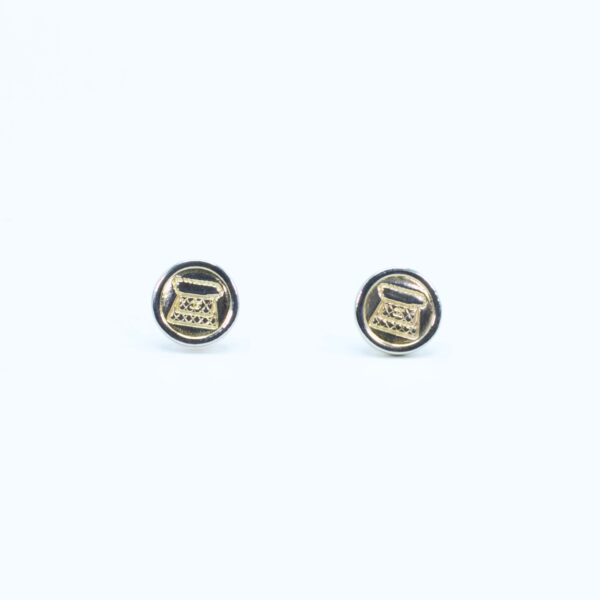 Édith Gold Mini Purse Vintage Earrings
