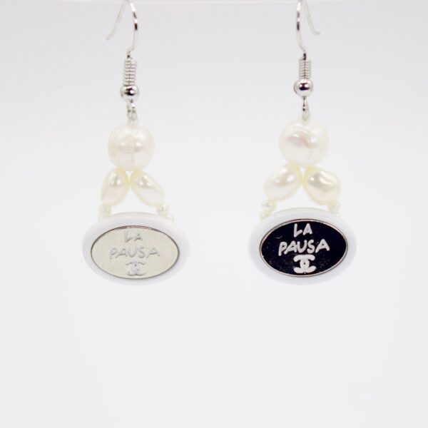 Delphine White Pearl Drop Earrings